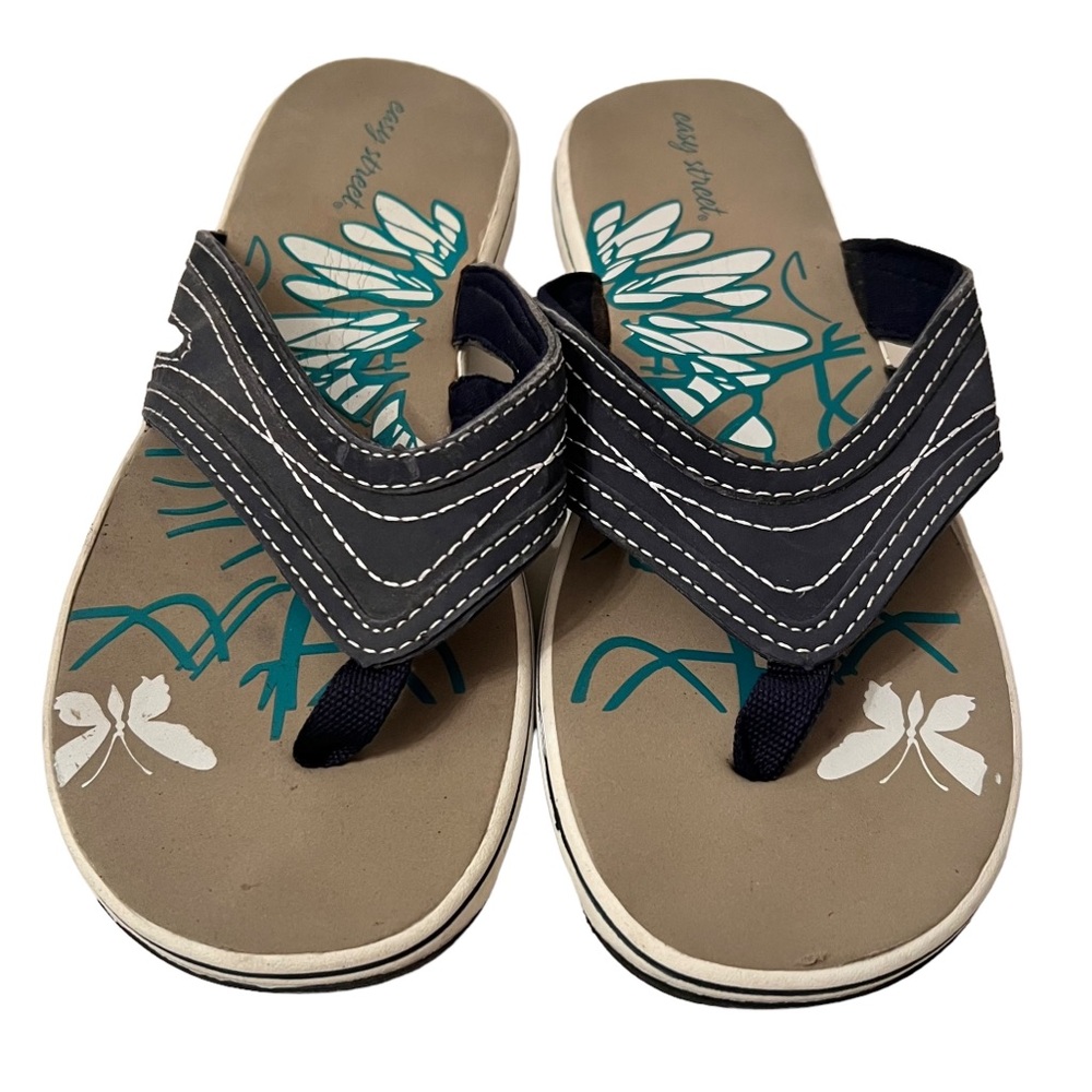 Easy Street Thong Style Sarasota Sandal Size 8 1/2 M